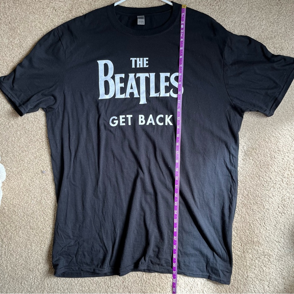 The Beatles Get Back Black T-Shirt, 100% Cotton, Beatles Band Liverpool shirt - Picture 7 of 7